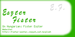 eszter fister business card